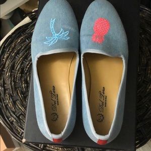 Del toro denim flats